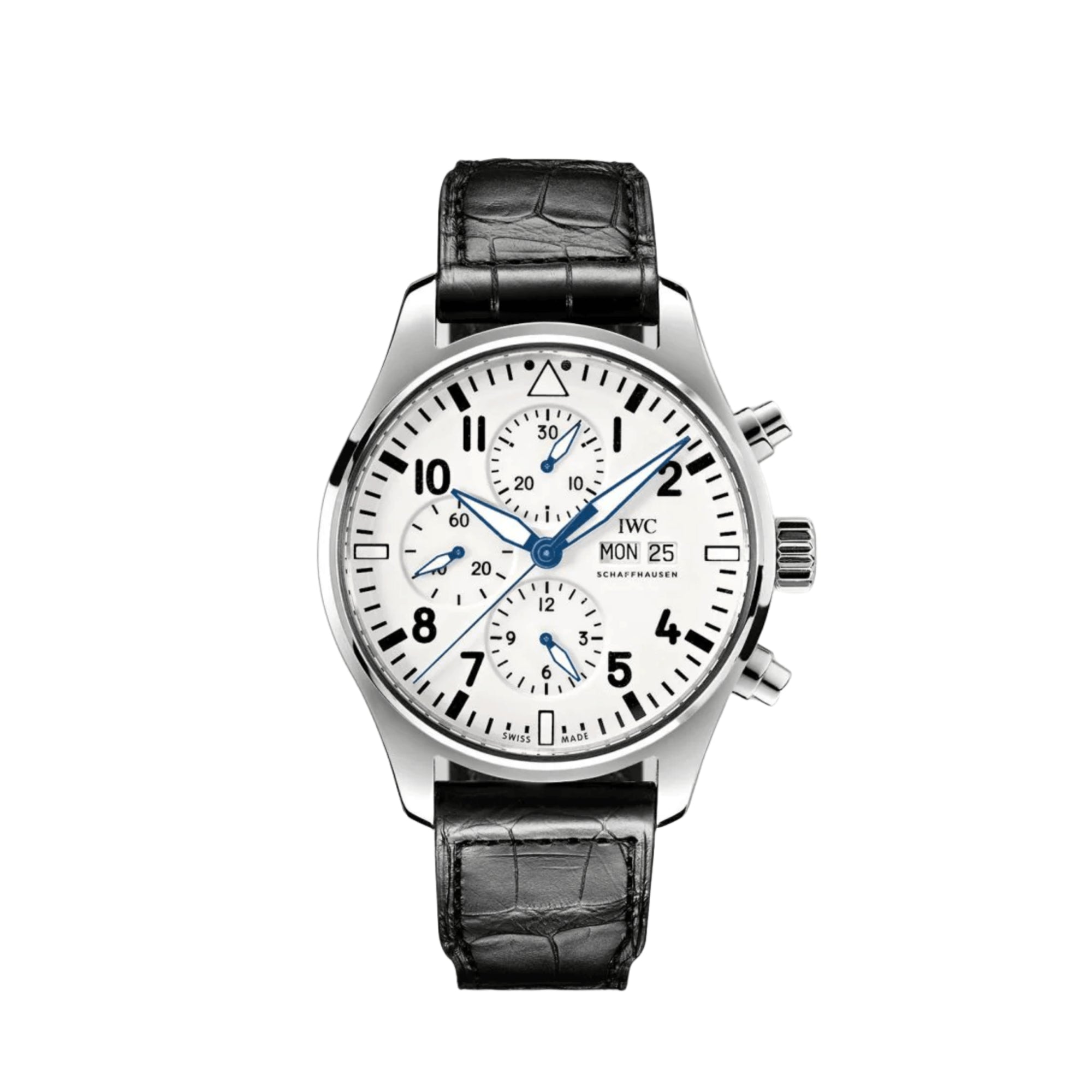 IWC Pilot Chronograph Edition "150 Years" White Dial Black Leather 43mm
