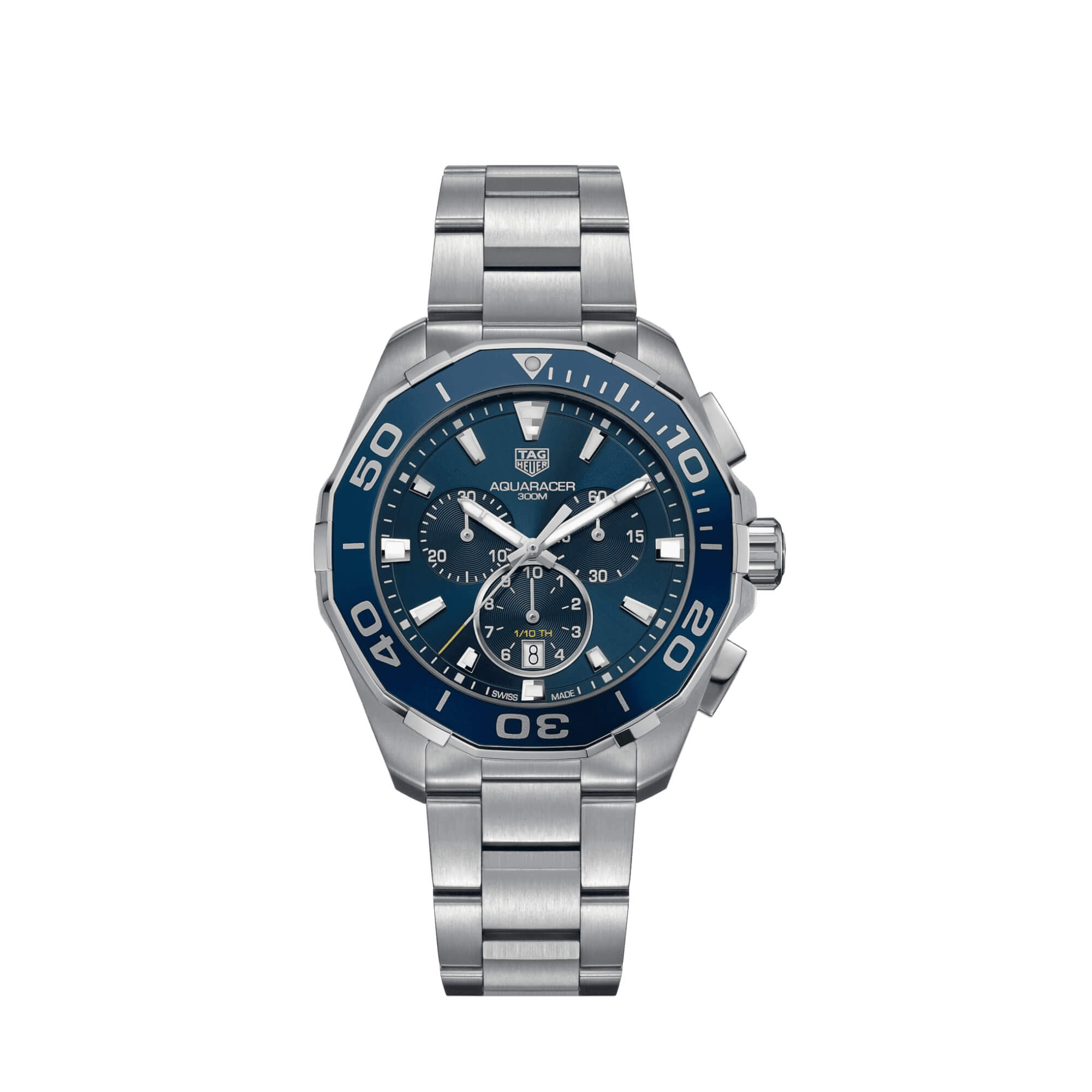 Tag Heuer Aquaracer Quartz Chronograph Blue Dial 43mm Men's Watch