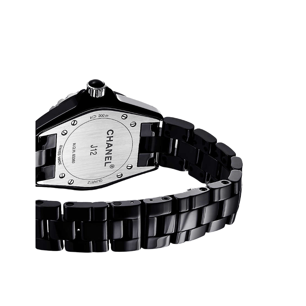 H1634 Chanel J 12 - Black Small Size No Diamonds