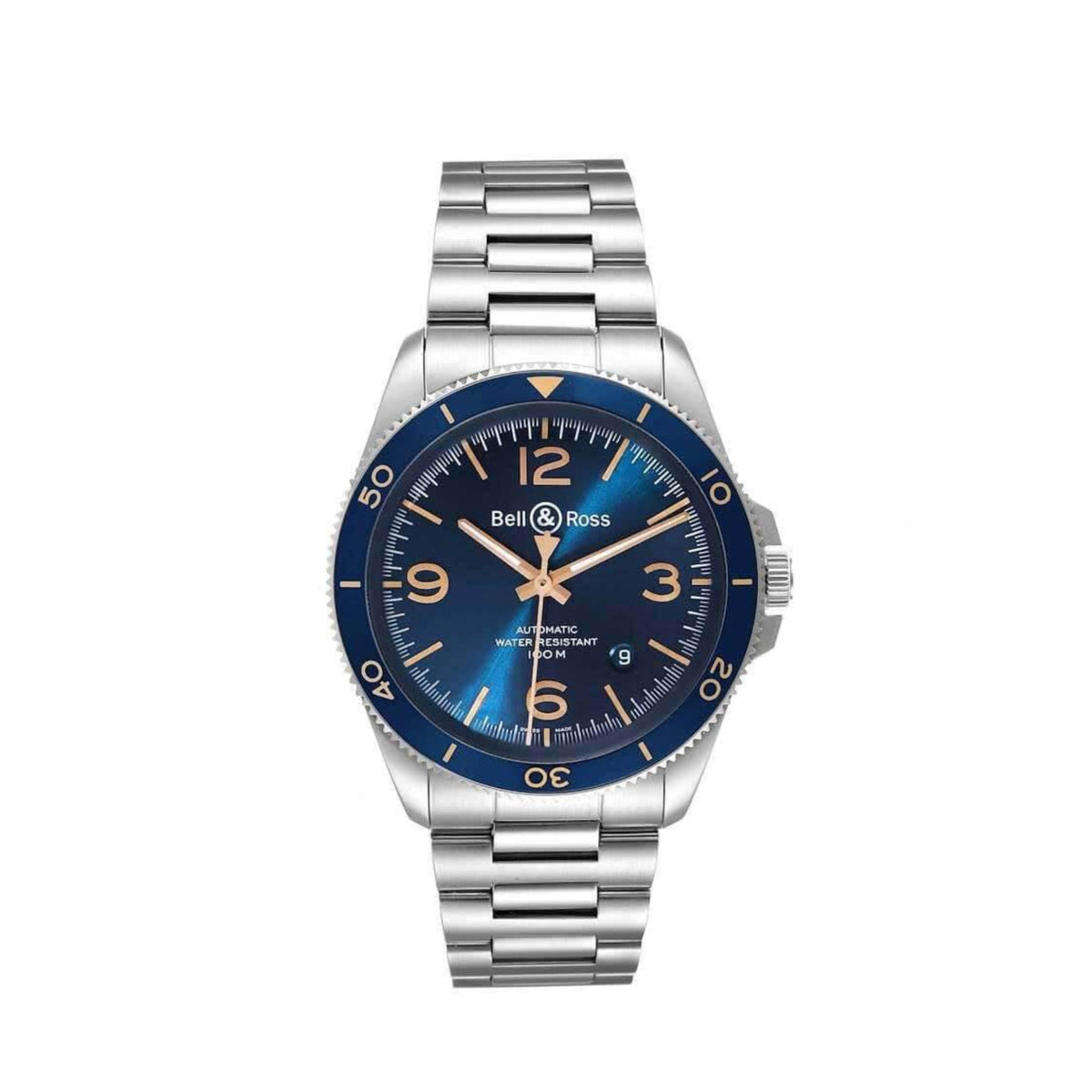 Bell Ross Vintage V2 92 Aeronavale Blue Dial Stainless Steel