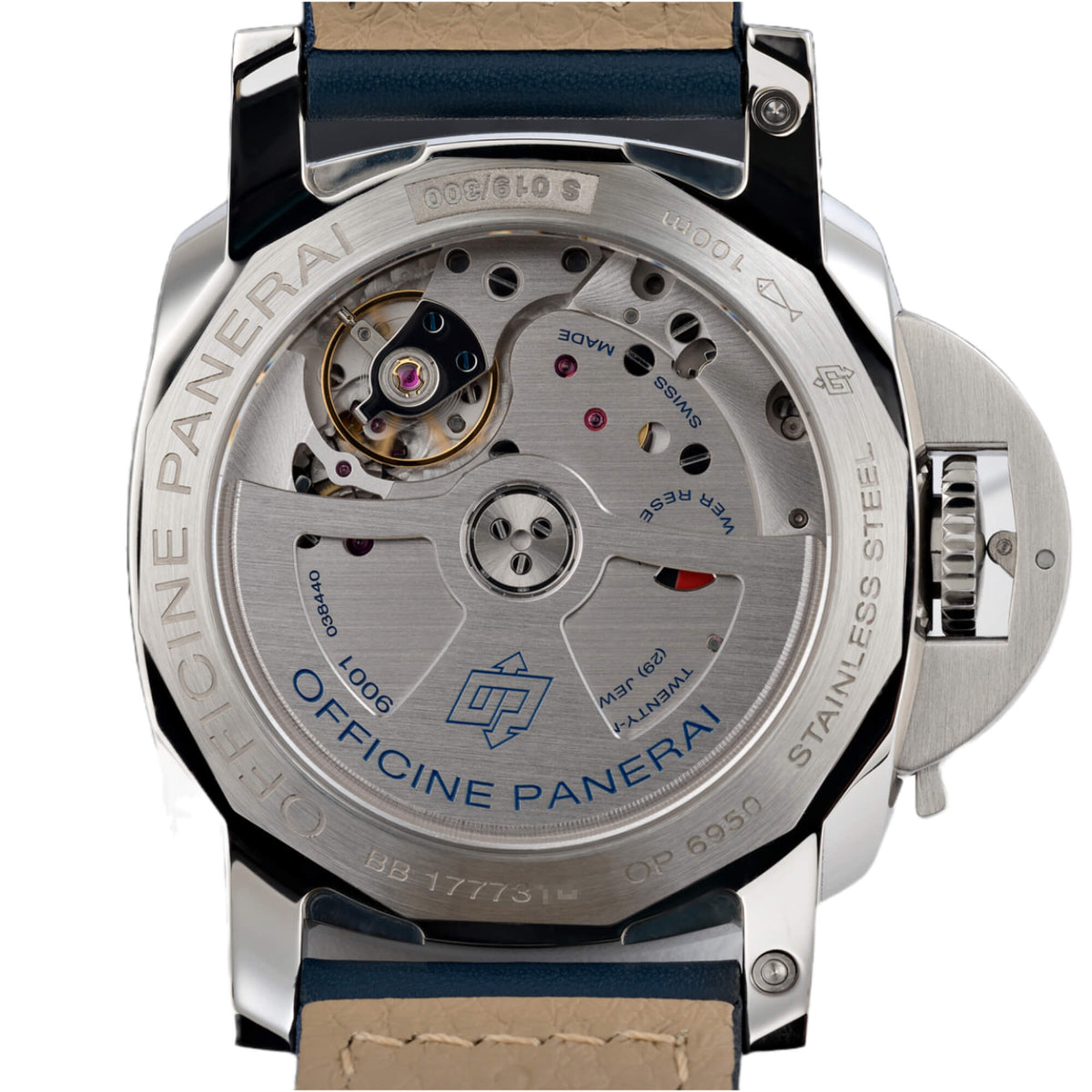 Panerai Luminor 1950 3 Days GMT Blue Dial Blue Leather 42mm