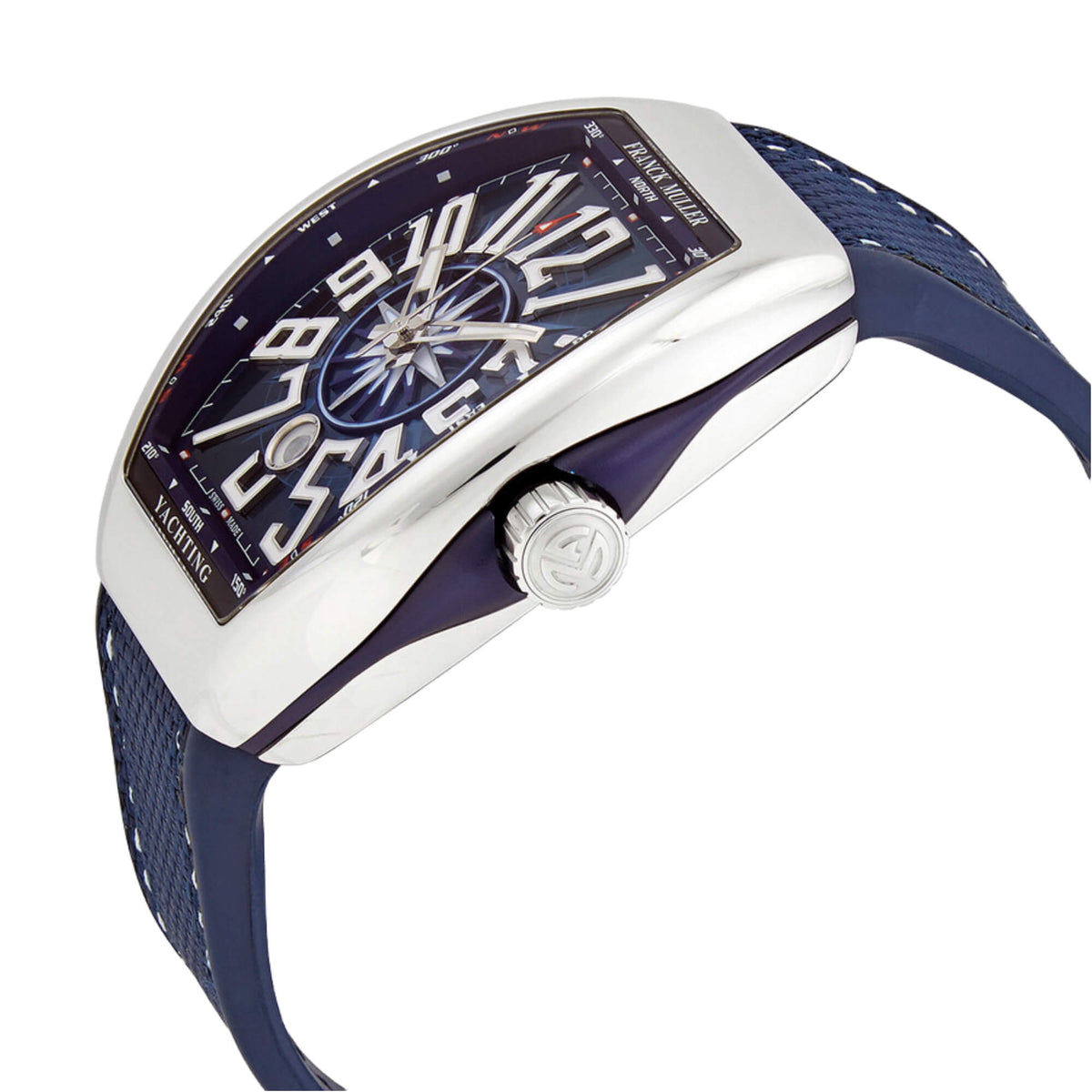 Franck Muller Vanguard Yachting Blue Dial Blue Rubber 45mm Ginza