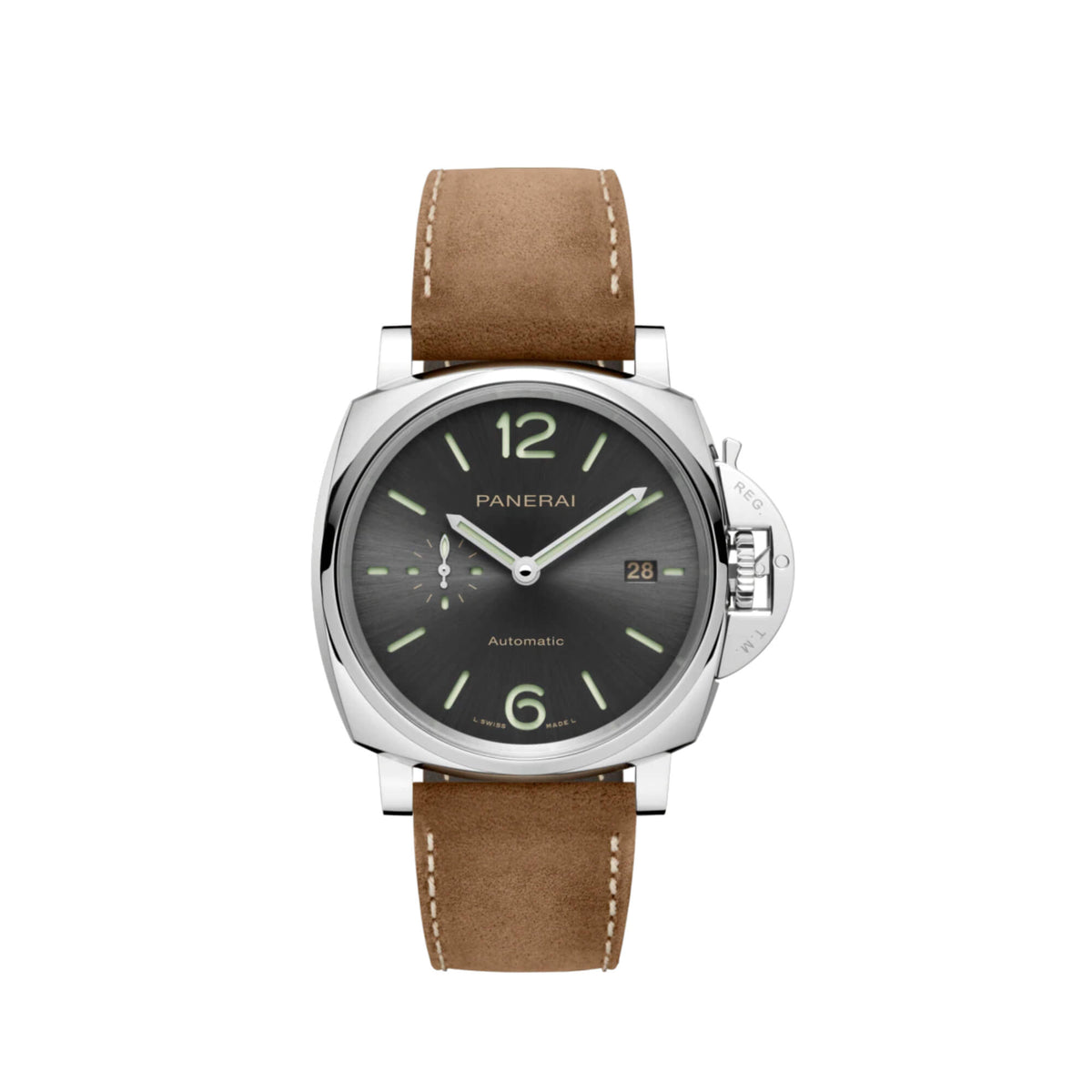 Panerai Luminor Due 3 Days Gray Dial Brown Leather 42mm Ginza