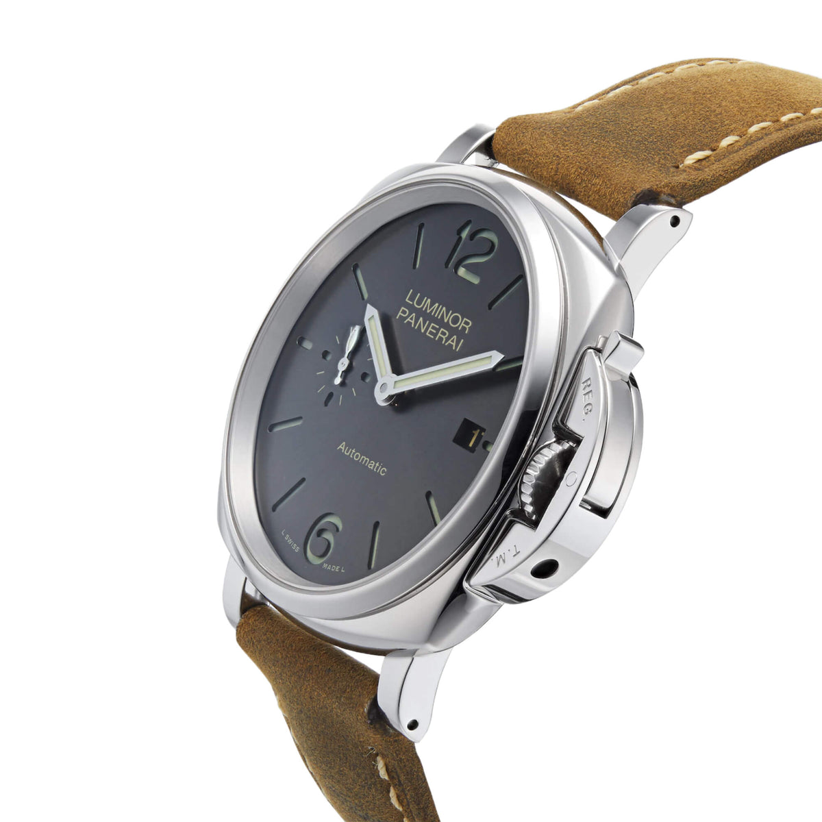 Panerai Luminor Due 3 Days Gray Dial Brown Leather 42mm Ginza