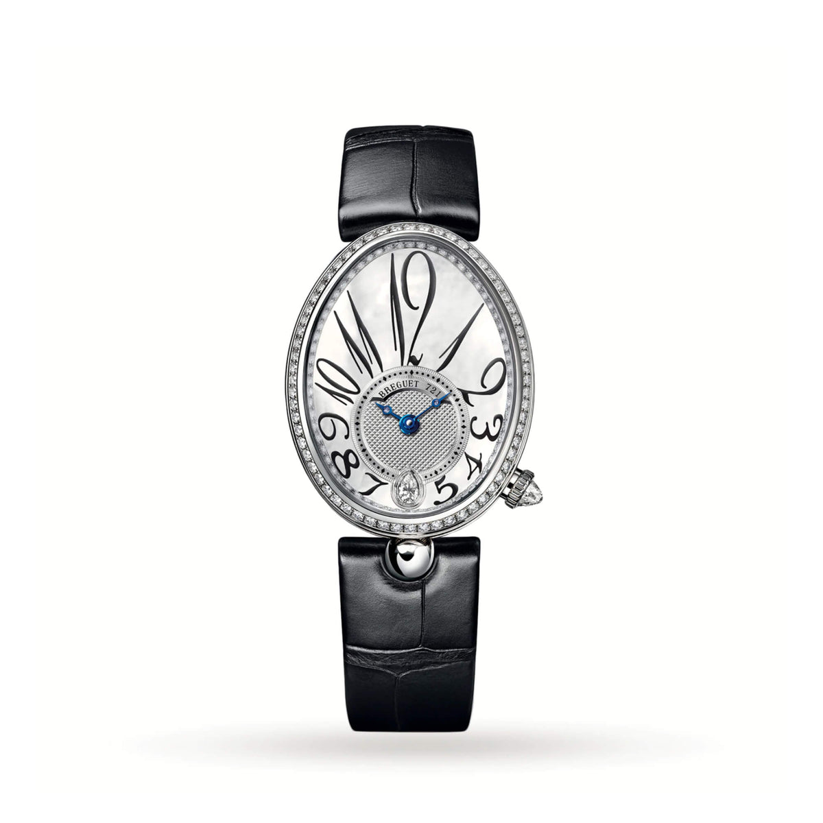 Breguet Reine de Naples Mother Of Pearl Dial Black Alligator 28mm