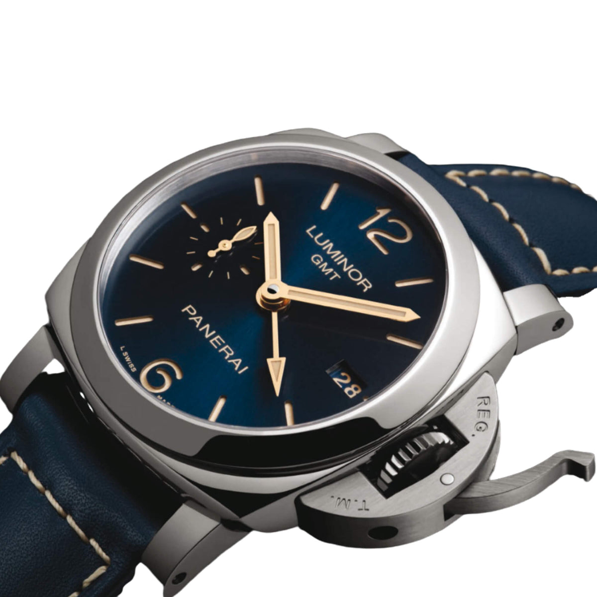 Panerai Luminor 1950 3 Days GMT Blue Dial Blue Leather 42mm