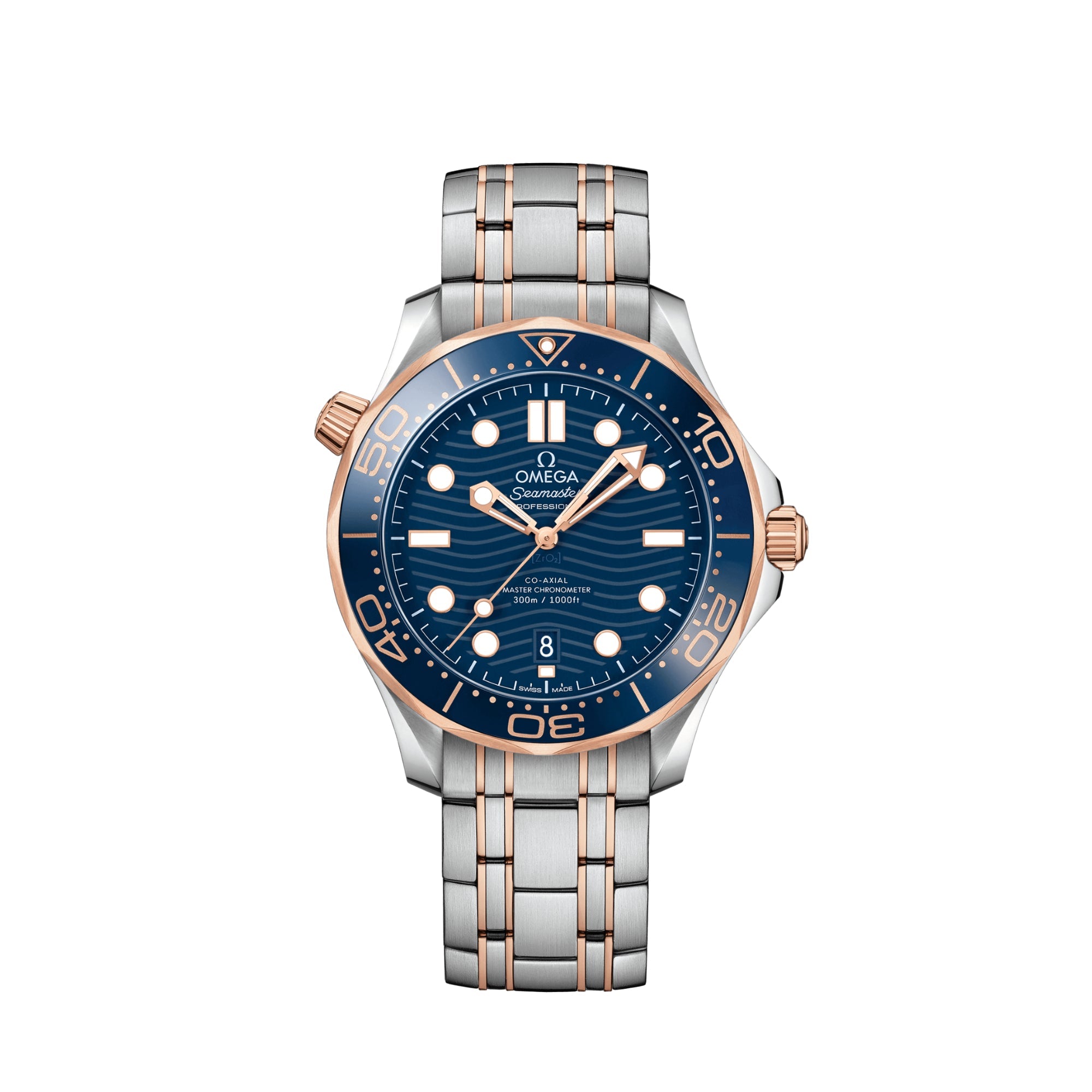 Omega Seamaster Diver 300 M Co-Axial Master Chronometer Blue Dial Stainless Steel 42mm