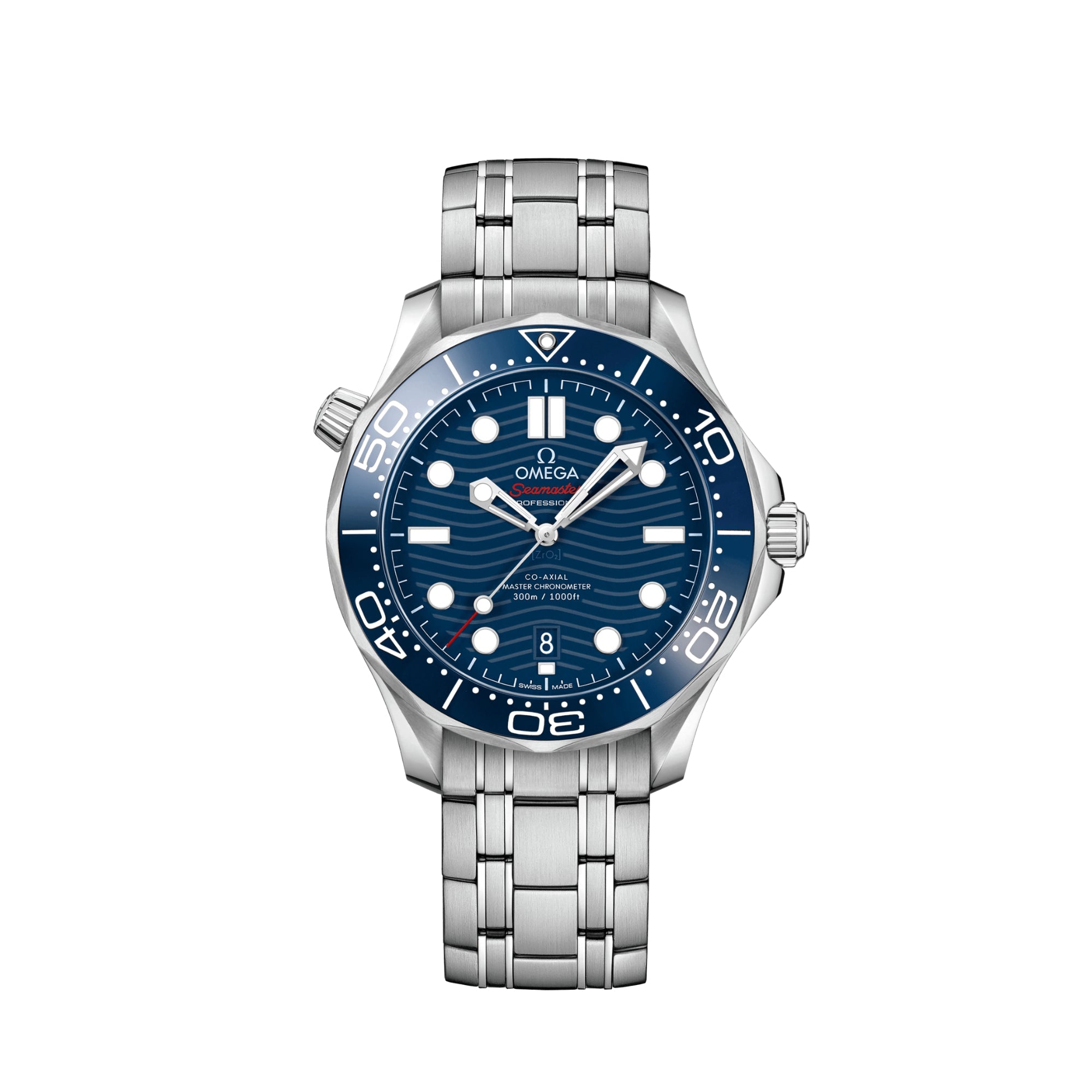 Omega Seamaster Diver 300M Co-Axial Master Chronometer Blue Dial Stainless Steel 42mm