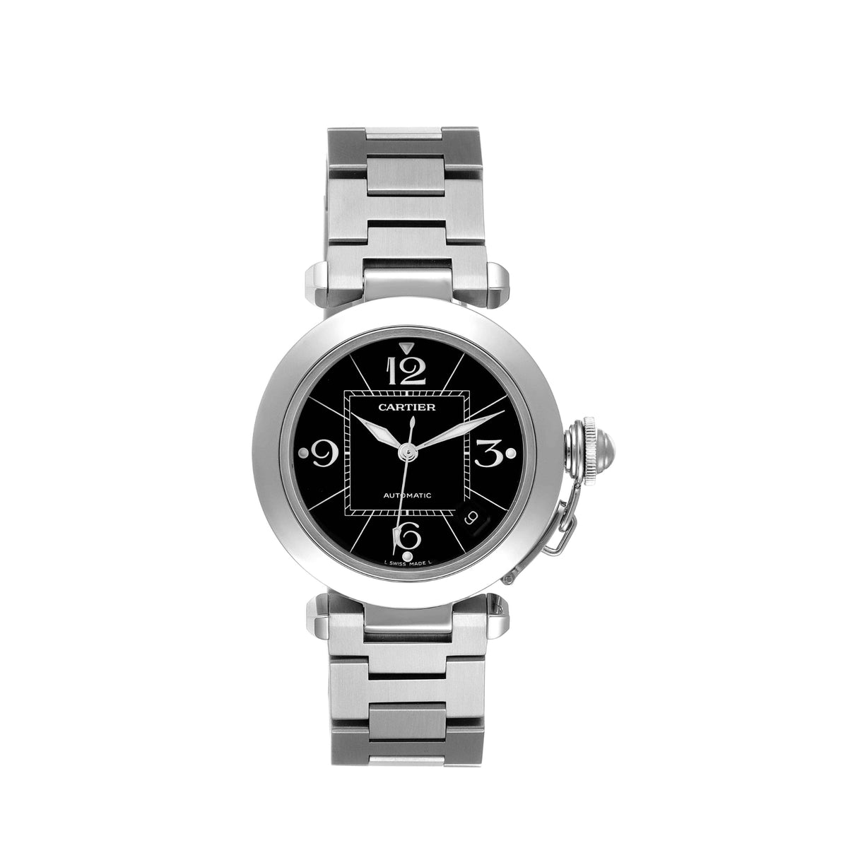 Cartier Pasha De Cartier Black Dial Stainless Steel 35mm Ginza