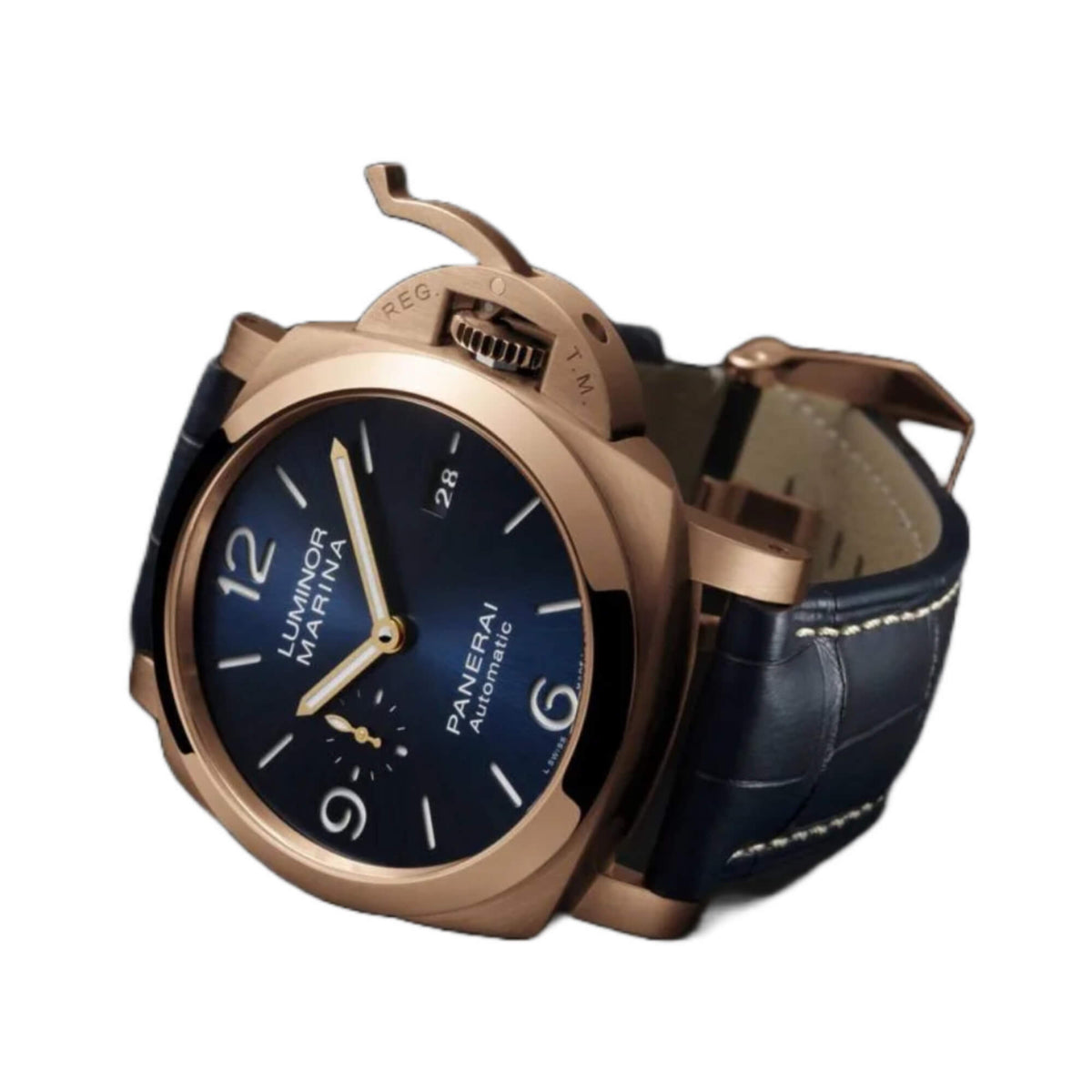 Panerai Luminor Marina Blue Dial Blue Alligator 44mm Ginza Watches