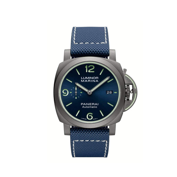 Panerai Luminor Marina Blue Dial Blue Fabric 44mm Ginza Watches