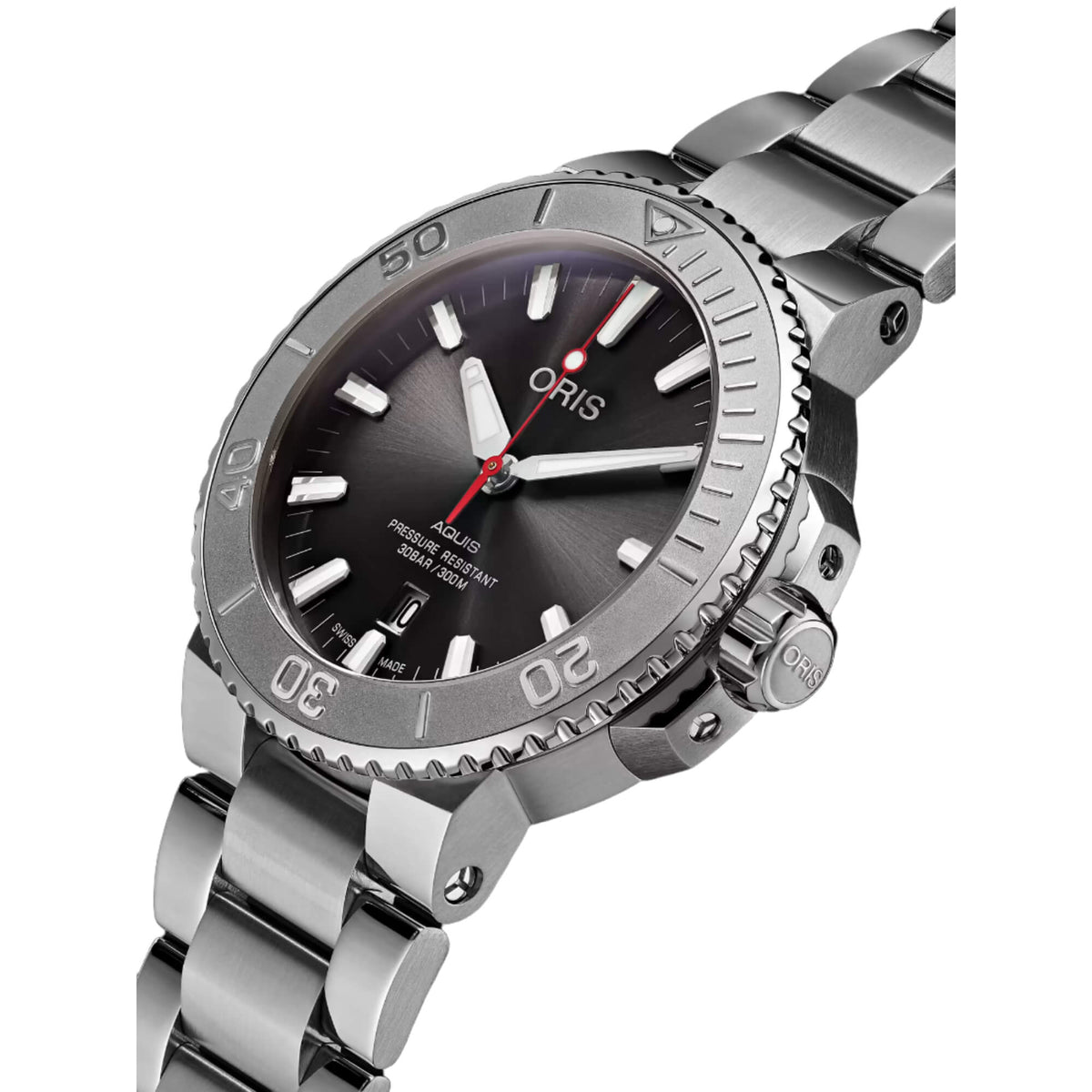 Oris Aquis Date Relief Gray Dial Stainless Steel 43.5mm Ginza