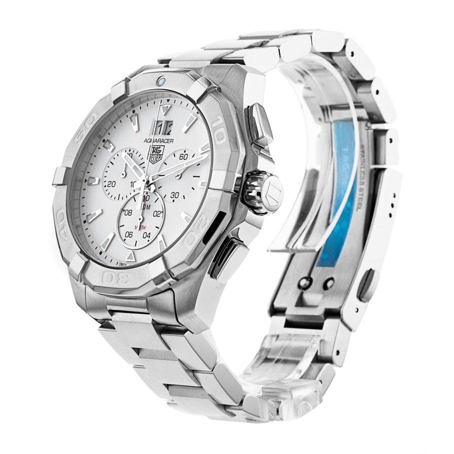 Tag Heuer Men's Swiss Automatic Aquaracer Calibre 7 Gmt Stainless Steel Bracelet Watch 43mm - Silver